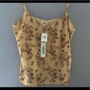 NWT: L’Agence Charmeuse Blush/Camel Camisole